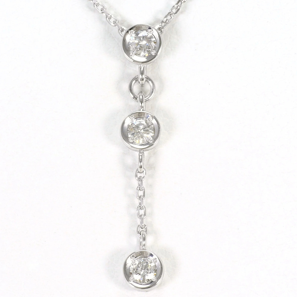 VINTAGE 18k Silver Diamond Necklace